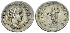 Philippus II Caesar AR Antoninianus, Prince of the youth reverse 

Philippus I Arabs (244-249 AD) for Philippus II Caesar. AR Antoninianus (21-23 mm...