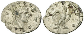Divus Augustus AR Antoninianus 

Trajan Decius (249-251 AD). AR Antoninianus (20-24 mm, 2.87 g), commemorative issue for Divus Augustus (died 14), R...