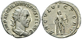 Aemilianus AR Antoninianus, Hercules reverse 

Aemilianus (253 AD). AR Antoninianus (20-21 mm, 3.66 g), Rome.
Obv. IMP AEMILIANVS PIVS FEL AVG, Rad...