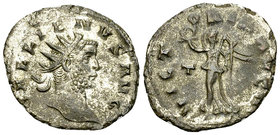 Gallienus silvered AE Antoninianus, Victory reverse 

Gallienus (253-268 AD). Silvered AE Antoninianus (20-22 mm, 2.95 g), Rome.
Obv. GALLIENVS AVG...