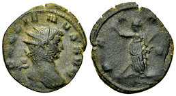 Gallienus AE Antoninianus, Pax reverse 

Gallienus (253-268 AD). AE Antoninianus (20-21 mm, 3.18 g), Rome.
Obv. GALLIENVS AVG, Radiate head to righ...
