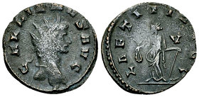 Gallienus AE Antoninianus, Laetitia reverse 

Gallienus (253-268 AD). AE Antoninianus (19-20 mm, 1.95 g), Rome.
Obv. GALLIENVS AVG, Radiate head to...
