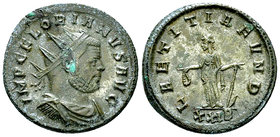 Florianus AE Antoninianus, Laetitia reverse 

Florianus (276 AD). AE Antoninianus (21-22 mm, 4.37 g), Rome.
Obv. IMP C FLORIANVS AVG, Radiate, drap...