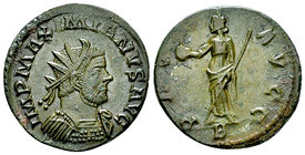 Maximianus Herculius AE Antoninianus, Pax reverse 

Maximianus Herculius (286-305 AD). AE Antoninianus (21 mm, 4.18 g), Lugdunum.
Obv. IMP MAXIMIAN...