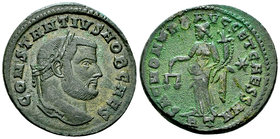 Constantius I Chlorus AE Nummus, Moneta reverse 

Constantius I Chlorus Caesar (293-305 A). AE Nummus (27-28 mm, 10.85 g), Rome, c. 302/303.
Obv. C...