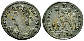 Constans AE Nummus, Emperor/captives reverse 

Constans (347-350 AD). AE Nummus (20-21 mm, 4.18 g), Alexandria, 348-350.
Obv. D N CONSTANS P F AVG,...