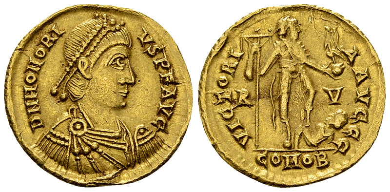 Honorius AV Solidus, Ravenna 

Honorius (393-423 AD). AV Solidus (20 mm, 4.45 ...