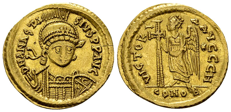 Anastasius I AV Solidus, Constantinople 

Anastasius I (491-518 AD). AV Solidu...