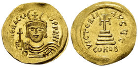 Heraclius AV Solidus, Constantinople 

Heraclius (610-641). AV Solidus (20-21 mm, 4.44 g), Constantinople, 610-613.
Obv. d N hERACLIYS P P AVC, Bus...