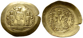 Romanus IV Diogenes AV Histamenon 

Romanus IV Diogenes (1068-1071 AD), and associate rulers. AV Histamenon (25-28 mm, 4.31 g), Constantinople.
Obv...