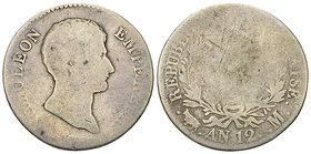 Napoléon I, AR 2 Francs an 12 M, Toulouse 

France. Napoléon I Empereur. AR 2 Francs an 12 M (9.66 g), Toulouse.
Gad. 495.

Très rare. Presque B....