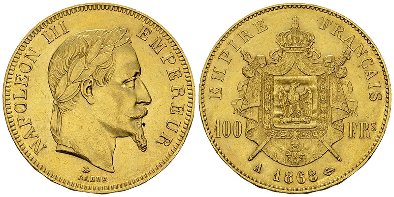 Napoléon III, AV 100 Francs 1868 A 

France, second Empire. Napoleon III (1852...