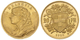 Schweiz, AV 20 Franken 1926, selten 

Schweiz, Eidgenossenschaft. AV 20 Franken 1926 B (6.45 g), Mzst. Bern. Vreneli.
KM 35.1.

Seltenes Jahr. Fa...