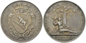 Bern, AR Medaille 1723 

Schweiz, Bern. Stadt. AR Medaille 1723 (53 mm, 44.74 g), von Hug. Belohnung für die Bewohner Lausannes für ihre Treue bei d...