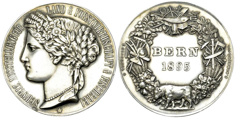 Bern, AR Medaille 1895, Landwirtschaftsausstellung 

Schweiz, Bern. AR Medaill...
