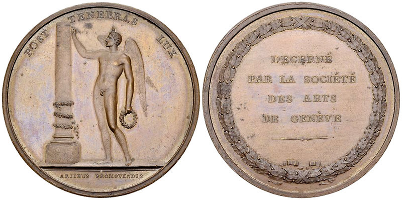 Genf, AE Medaille o.J., Société des arts 

Schweiz, Genf /Genève. AE Medaille ...