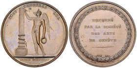 Genf, AE Medaille o.J., Société des arts 

Schweiz, Genf /Genève. AE Medaille o.J. (48 mm, 71.98 g). Preismedaille der Société des arts de Genève.
...