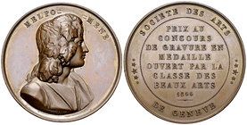 Genf, AE Medaille 1866, Société des arts 

Schweiz, Genf /Genève. AE Medaille 1866 (50 mm, 81.15 g), Preismedaille der Société des arts, Concours de...