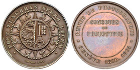 Genf, AE Medaille 1890, Concours de phototypie 

Schweiz, Genf /Genève. AE Medaille 1890/1891 (36 mm, 25.26 g), Concours de phototypie de la Revue d...