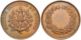 Genf, AE Medaille o.J., Société nautique 

Schweiz, Genf/Genève. AE Medaille o.J. (53 mm, 57.69 g), Société nautique de Genève.

Randfehler, sonst...