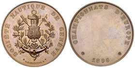 Genf, AE Medaille 1896, Société nautique 

Schweiz, Genf /Genève. AE Medaille 1896 (31 mm, 12.70 g), Société nautique de Genève, Championnats d'Euro...