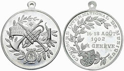 Genf, AL Medaille 1902, Concours de musique 

Schweiz, Genf/Genève. AL Medaille 1902 (), Concours international de musique, 16-18 août.

FDC.