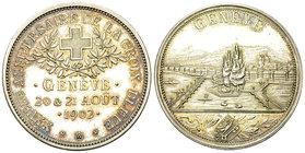Genf, AR Medaille 1902, Croix-Bleue 

Schweiz, Genf/Genève. AR Medaille 1902 (33 mm, 14.65 g), auf den XXVeme anniversaire de la Croix-Bleue.

Her...