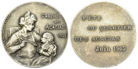 Genf, AR Medaille 1905, Crèche des Acacias 

Schweiz, Genf /Genève. AR Medaille 1905 (30 mm, 15.16 g), Fête pour la crèche des Acacias.

Vorzüglic...
