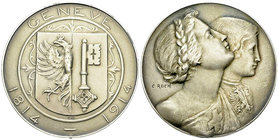 Genf, AR Medaille 1914, 100 Jahrfeier 

Schweiz, Genf/Genève. AR Medaille 1914 (45 mm, 37.49 g), auf den 100. Jahrestag des Beitritts zur Eidgenosse...