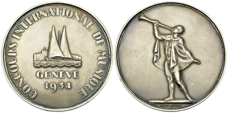 Genf, AR Medaille 1934, Concours de musique 

Schweiz, Genf /Genève. AR Medail...