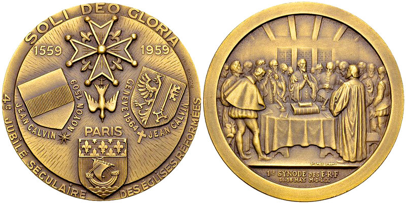 Genf, AE Medaille 1959, 400-jähriges Jubiläum der reformierten Kirchen 

Schwe...