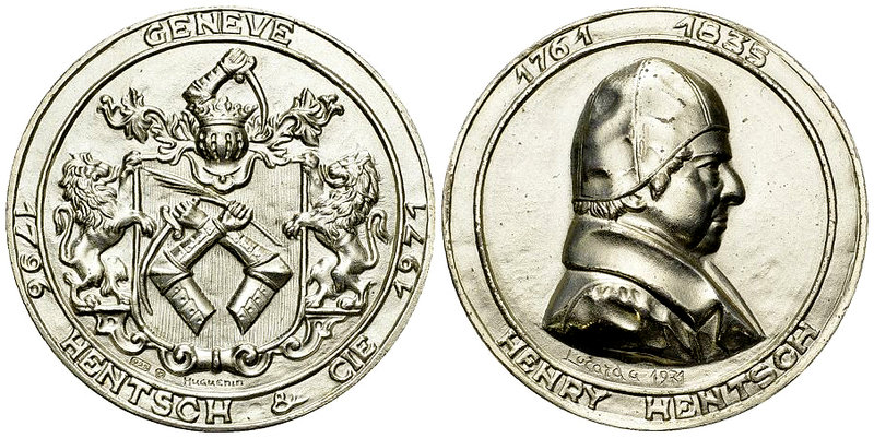 Genf, AR Medaille 1971, 125 Jahre Bank Hentsch & Cie. 

Schweiz, Genf/Genève. ...