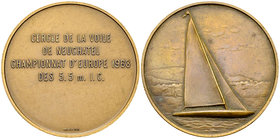 Neuenburg, AE Medaille 1968, Cercle de la voile 

Schweiz, Neuenburg/Neuchâtel. AE Medaille 1968 (51 mm, 53.34 g), Cercle de la voile de Neuchâtel. ...