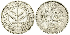 Palestine AR 50 Mils 1942 

Palestine. AR 50 Mils 1942 (5.79 g).
KM 6.

Extremely fine.