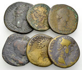 Lot of 6 Roman imperial AE sestertii 

Lot of 6 Roman imperial AE sestertii, including Aelius.

Mostly fine. (6)

Lot sold as is, no returns.