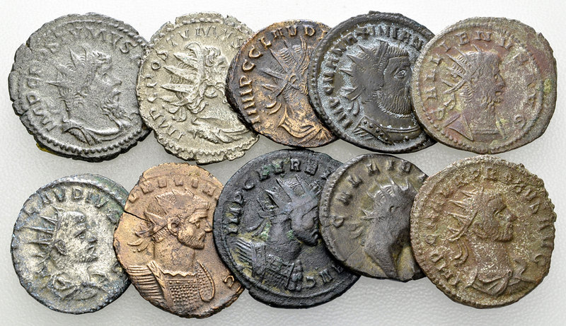 Lot of 10 Roman imperial Antoniniani 

Lot of 10 (ten) Roman imperial Antonini...