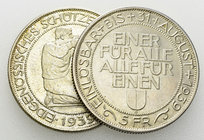 Schweiz, Lot von 2 AR Schützentalern 1939, Luzern 

Schweiz, Eidgenossenschaft. Lot von 2 (zwei) AR Schützentalern 1939, Eidgenössisches Schützenfes...