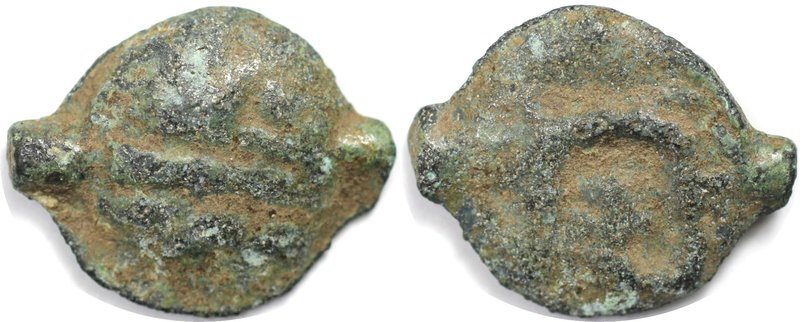Keltische Münzen, GALLIA. Leuci. Potin ca. 1. Jhdt. v. Chr., 4.16 g. 20.5 mm. Ca...