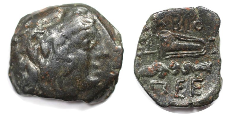 Griechische Münzen, BOSPORUS. Tetrahalk 240-220 v. Chr, Herkules // Waffen ПЕЕ. ...