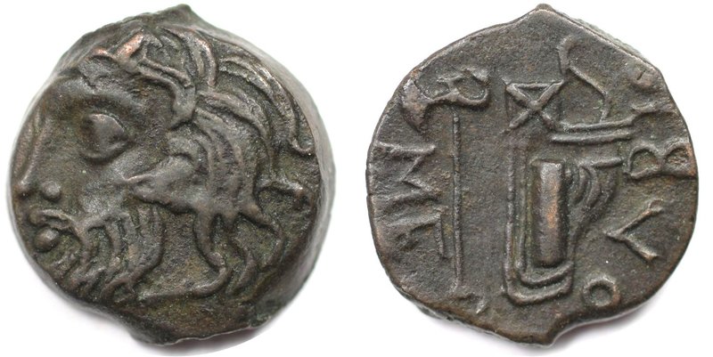 Griechische Münzen, BOSPORUS. Tetrahalk 300-280 v. Chr, Kopf des Flussgottes Bor...
