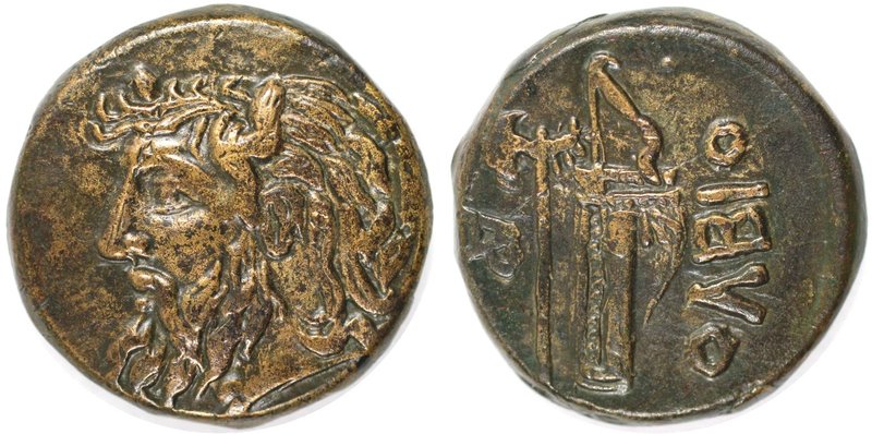 Griechische Münzen, BOSPORUS. Stadt Olbia. Bronze (13.19 g. 19 mm) 304-250 v. Ch...