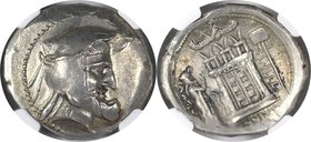 Griechische Münzen. PARTHIA. Königreich Persis. Autophradates (Vadfradad) I. AR Tetradrachme 3. frühes 2. Jh. v. Chr, Silber. 16.71 g. NGC MS Strike: ...