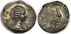 Römische Münzen, MÜNZEN DER RÖMISCHEN KAISERZEIT. Iulia Domna, 193-217 n. Chr, AR-Denar. Silber. 2.89 g. Sehr schön