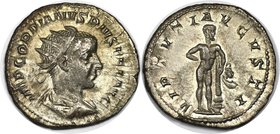 Römische Münzen, MÜNZEN DER RÖMISCHEN KAISERZEIT. Gordianus III., 238-244 n. Chr, AR-Antoninianus. Silber. 4.09 g. Sehr schön