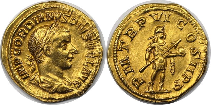 Römische Münzen, MÜNZEN DER RÖMISCHEN KAISERZEIT. Gordianus III., 238-244. AV Au...