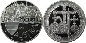 RDR – Habsburg – Österreich, REPUBLIK ÖSTERREICH. Wiener Schatzkammer. Medaille "25 Euro" 1998, Silber. KM # 48. Polierte Platte