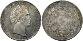 Altdeutsche Münzen und Medaillen, BAYERN / BAVARIA. Ludwig I. (1825-1848). Konv.-Taler 1827, Ludwigs-Orden. Silber. Dav. 560, AKS 118, Kahnt 80, Thun ...