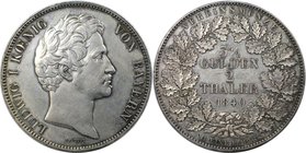 Altdeutsche Münzen und Medaillen, BAYERN / BAVARIA. Ludwig I. (1825-1848). Vereinsdoppeltaler 1840, Silber. Dav. 584, AKS 73, Kahnt 100, Thun 73. Fein...