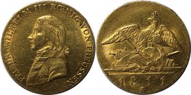 Altdeutsche Münzen und Medaillen, BRANDENBURG IN PREUSSEN. Friedrich Wilhelm III. (1797-1840). Doppelter Friedrichs d'or 1811 A, Gold. 13.33 g. Sehr s...