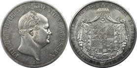 Altdeutsche Münzen und Medaillen, BRANDENBURG IN PREUSSEN. Friedrich Wilhelm IV. (1840-1861). Vereinsdoppeltaler 1856 A, Silber. 37,08 g. Dav. 772, AK...
